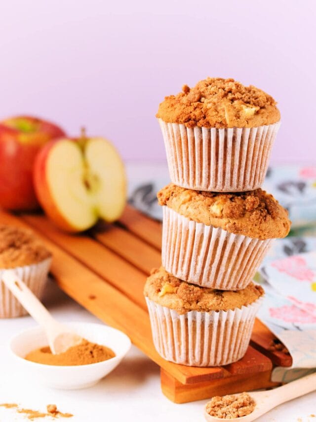 Gluten Free Apple Muffins with Cinnamon Streusel