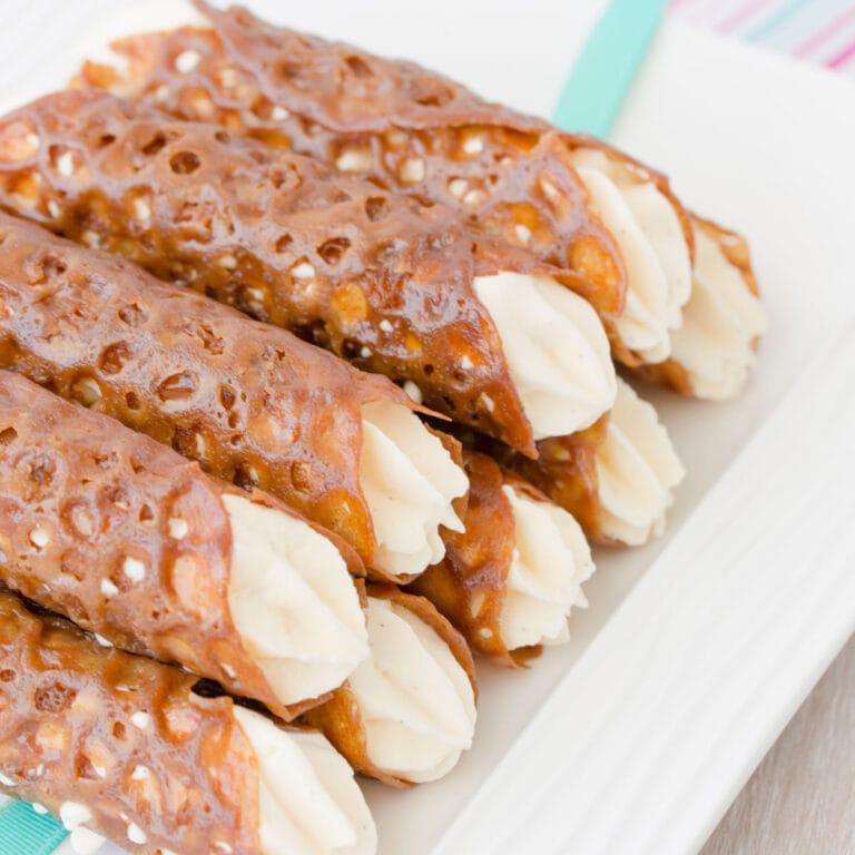 Gluten Free Brandy Snaps with Ultimate Whipped Cream