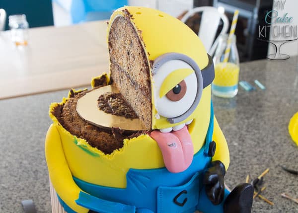 Inside the Meanie-Minion Cake ~ By My Cake Kitchen