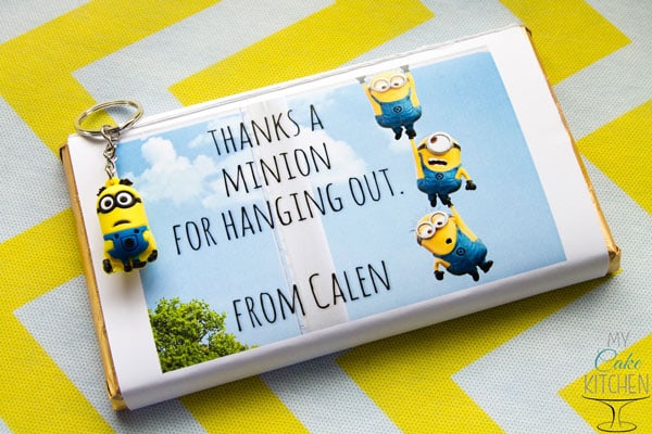 Minion Party Favours - Thanks a Minion for hanging out!