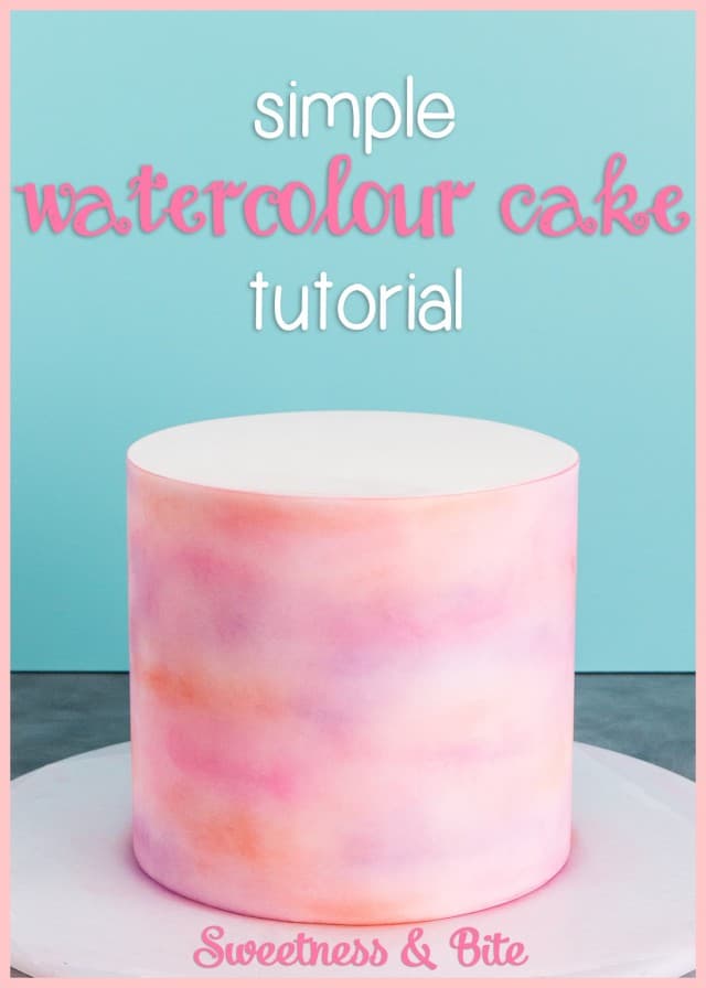 Simple Watercolour Cake Tutorial by Sweetness & Bite